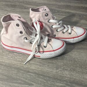 Converse Kids Light Pink High-Top Canvas Sneakers